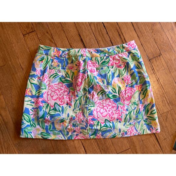 Lilly Pulitzer Colette Knit Skort Multi Grove Garden Size 10 - Picture 6 of 6